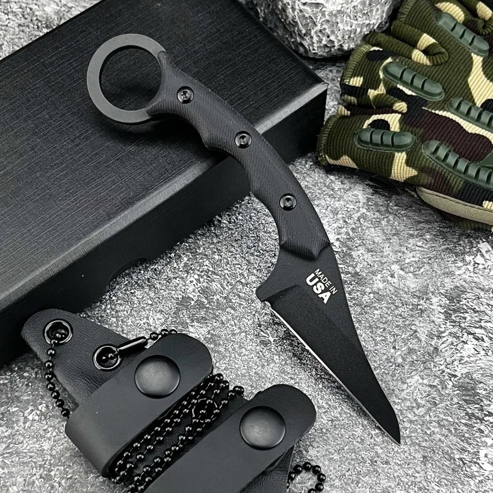 Ljustra TOPS Straight Knife G10 Handle Tactical Combat Self-defense Knife