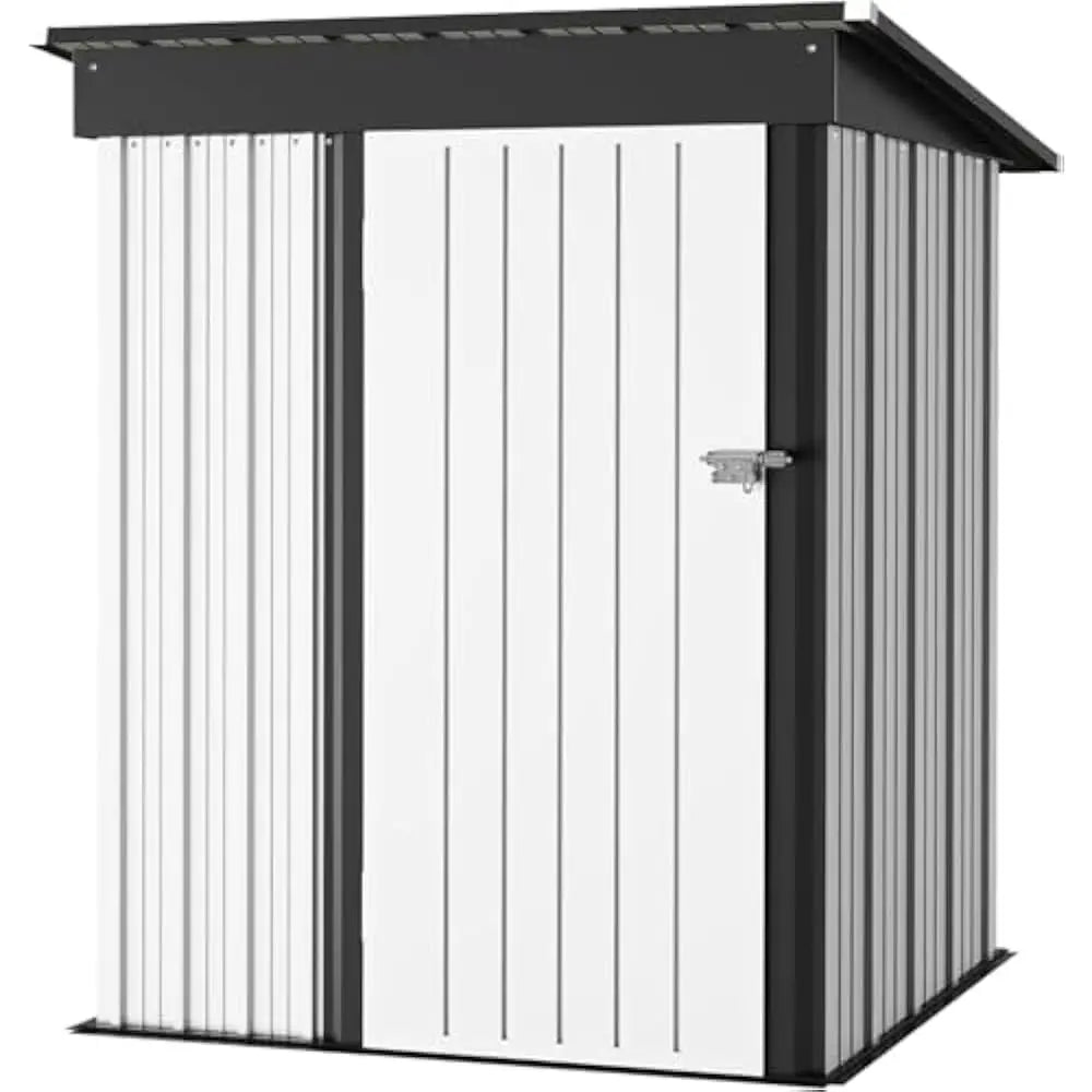 Outdoor Storage Shed 5x3 FT Metal Garden Shed for Backyard Lawn