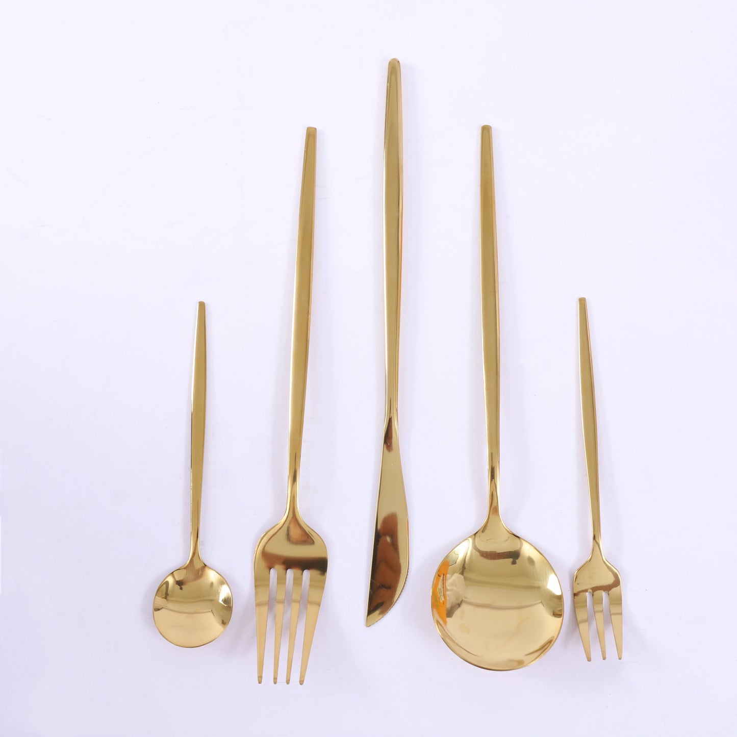 90Pcs Gold Stainless Steel Cutlery Set Heavy Duty Tableware Wedding Restaurant