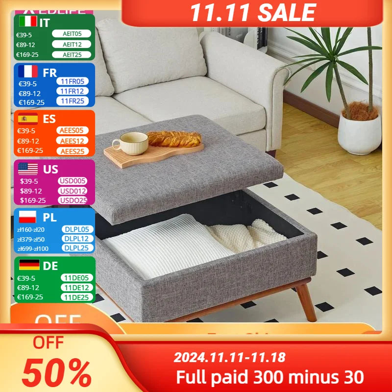 Large Storage Ottoman Coffee Table Lift Top Modern Living Room Furniture