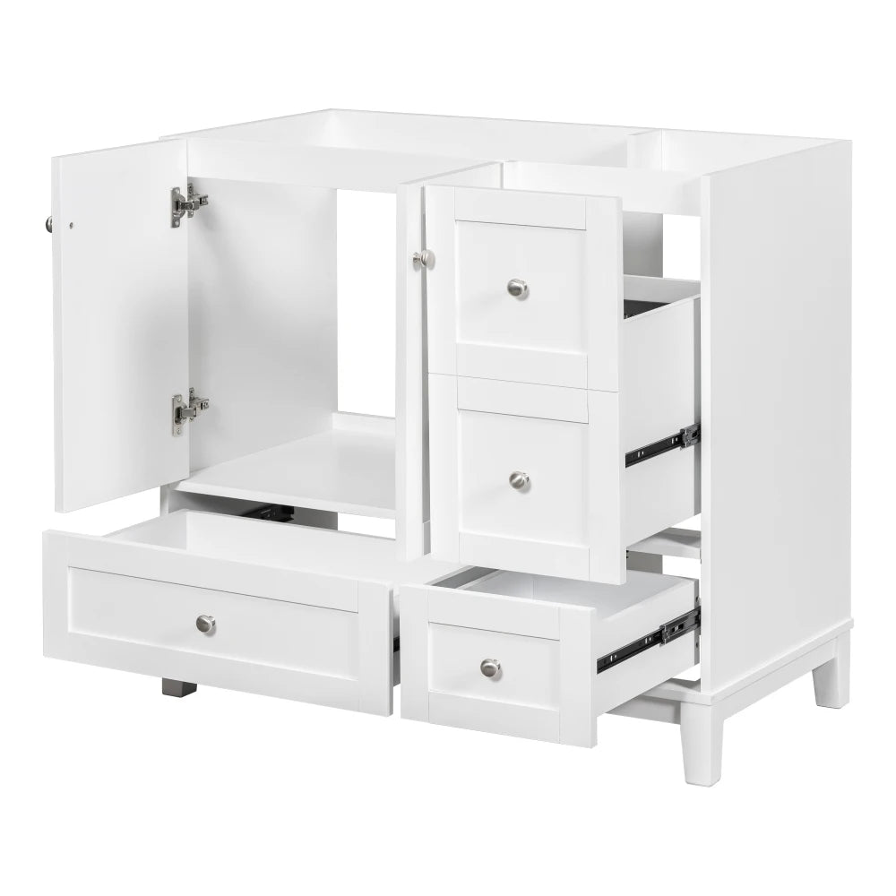 36 Inch Modern Bathroom Vanity with USB Charging and Ample Storage