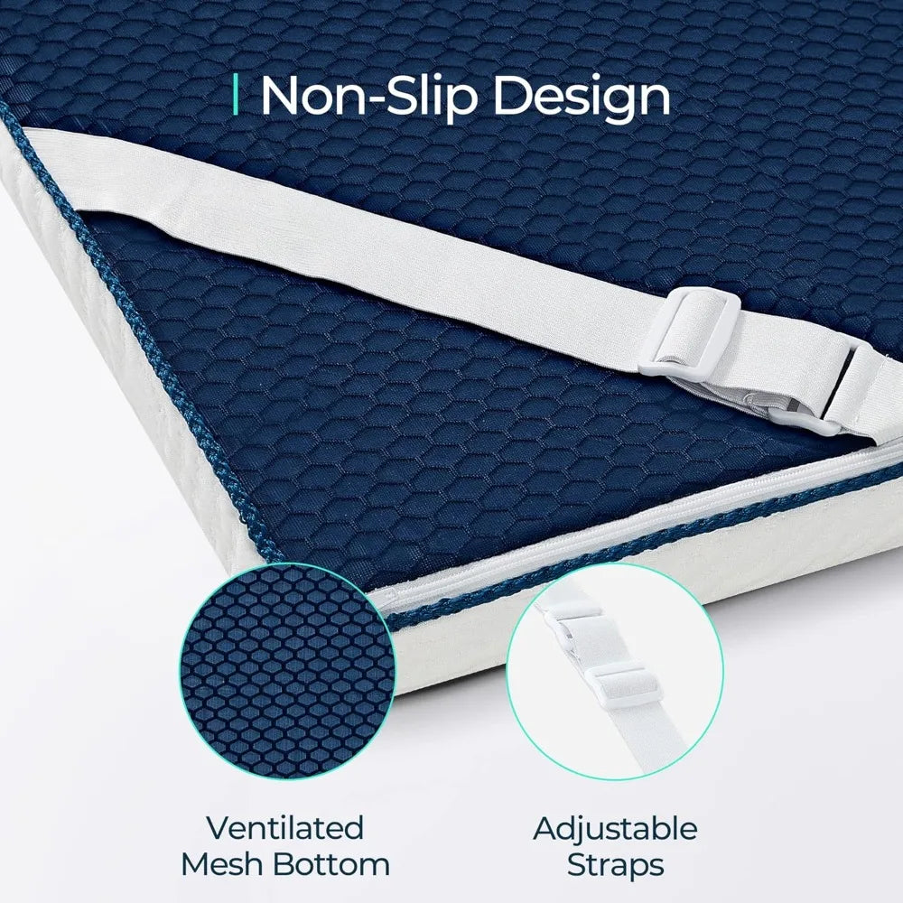 Ljustra 3 Inch Memory Foam Mattress Topper California King Cooling Gel