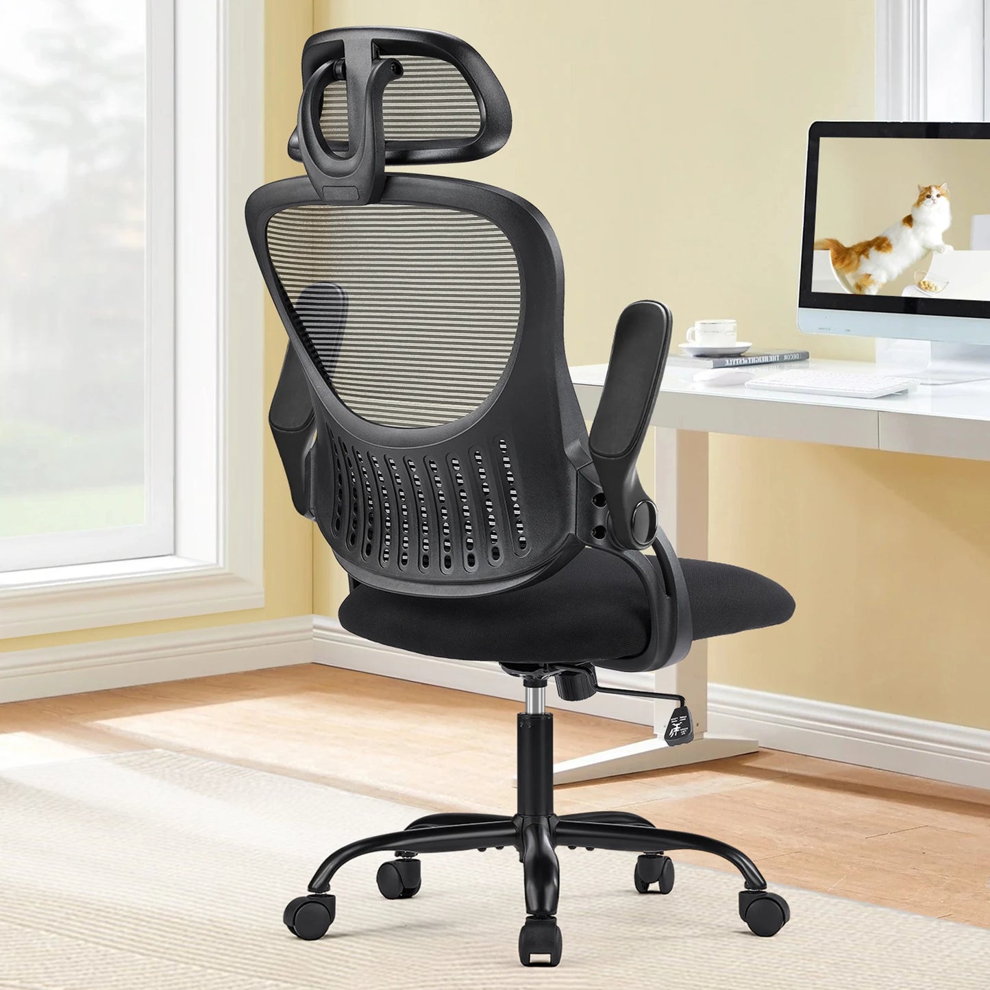 Ergonomic Office Computer Desk Chair Adjustable Lumbar Support Home Office