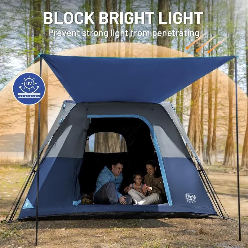 Ljustra Timber Ridge Blackout Camping Tent 5-6 Person Instant Setup