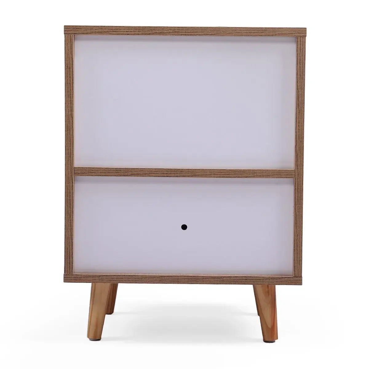 Set of 2 Mid Century Nightstands Bedside Tables with Drawer and Shelf