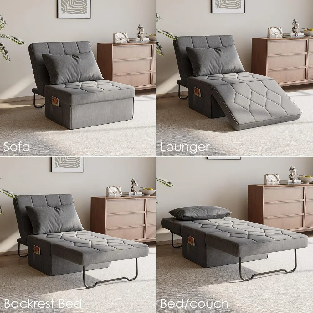 Ljustra 4-in-1 Convertible Sleeper Sofa Bed Adjustable Backrest