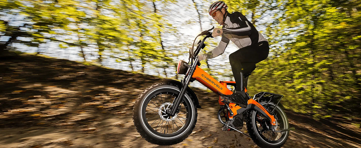 Ljustra 1000W Folding Electric Bike 35MPH 100Mile Range 20" Fat Tire