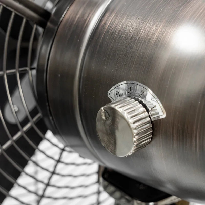 Ljustra 16 Inch Oscillating Stand Fan with Wood Tripod Legs Vintage Style