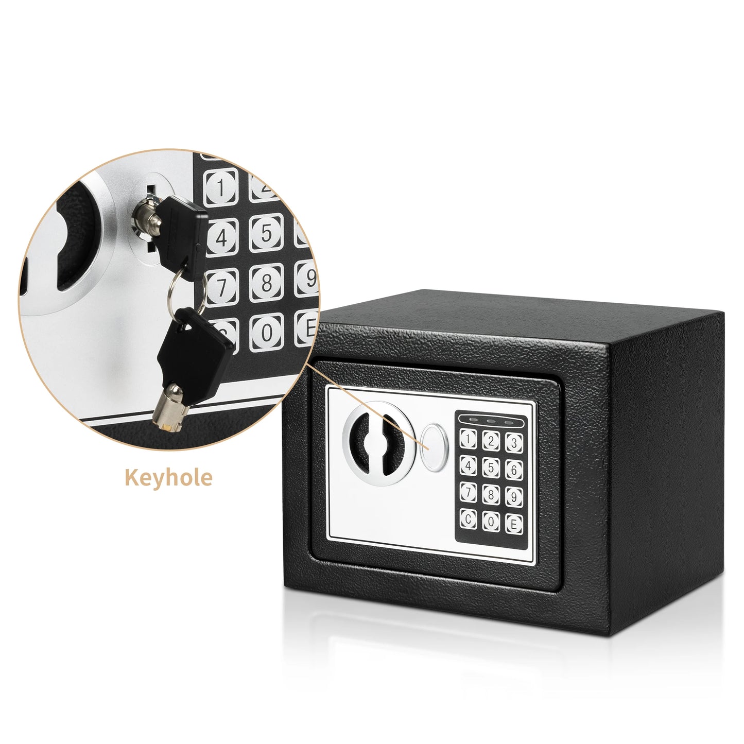 Deli Electronic Digital Safe Box Steel Money Safe Home Cash Storage