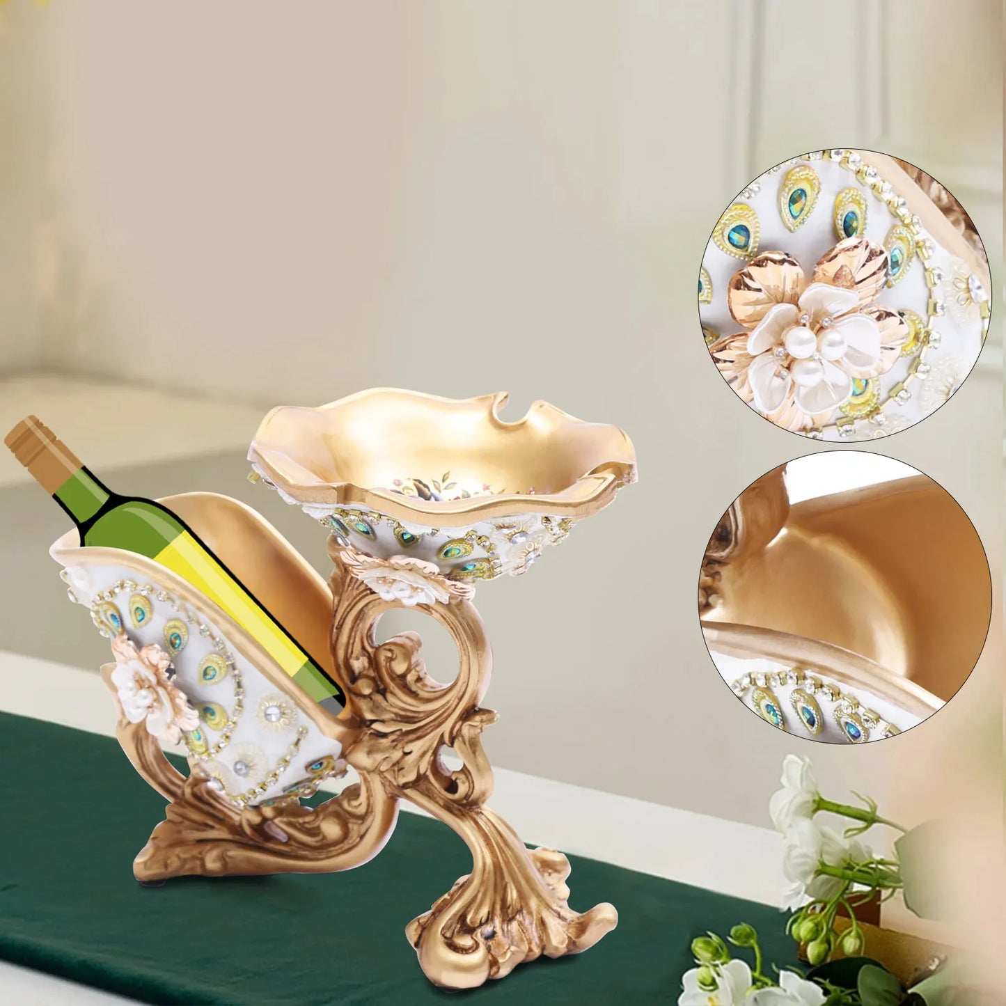 Stylish Multi-Functional Wine Holder Rack for Goblets and Dried Fruits