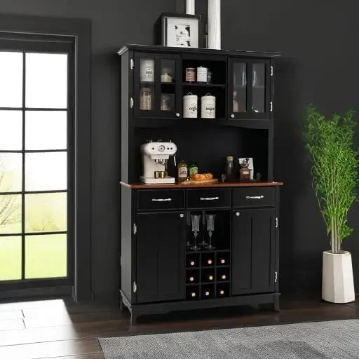 Buffet Hutch Cabinet Kitchen Sideboard Storage Island Wood Server 3 Drawers