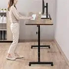 Adjustable Height Standing Desk Portable Rolling Laptop Computer Stand