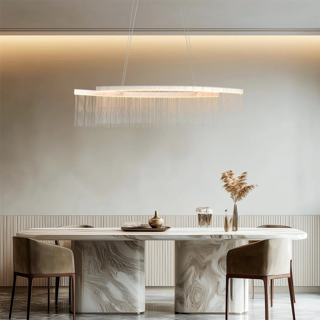 Modern Crystal Chandelier Pendant Light Fixture for Dining Room