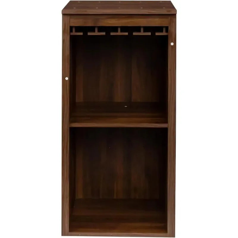 Modular Wine Bar Cabinet Kitchen Hutch Storage Cabinet with Open Shelves
