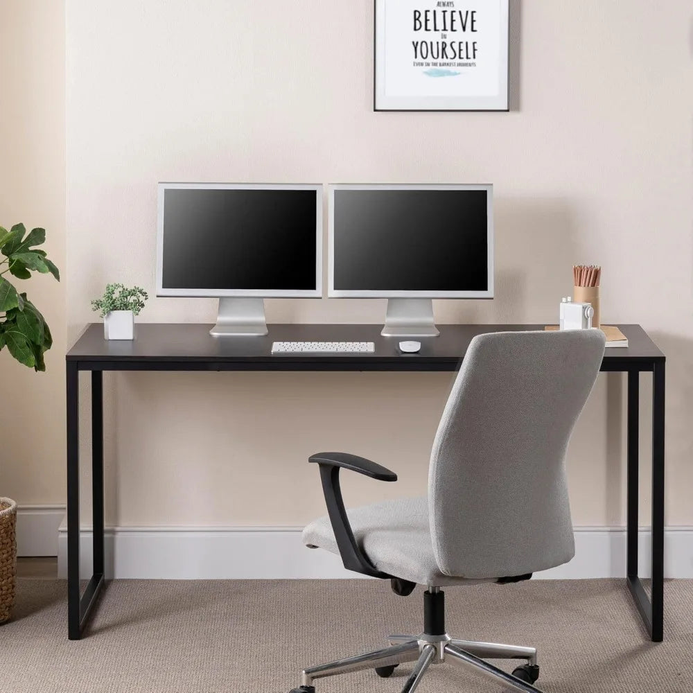 Modern 63 Inch Computer Desk Easy Assembly Office Workstation