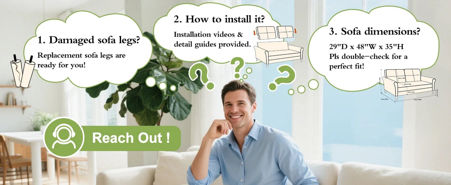 48 Inch Loveseat Sofa Soft Velvet Couch for Living Room Bedroom