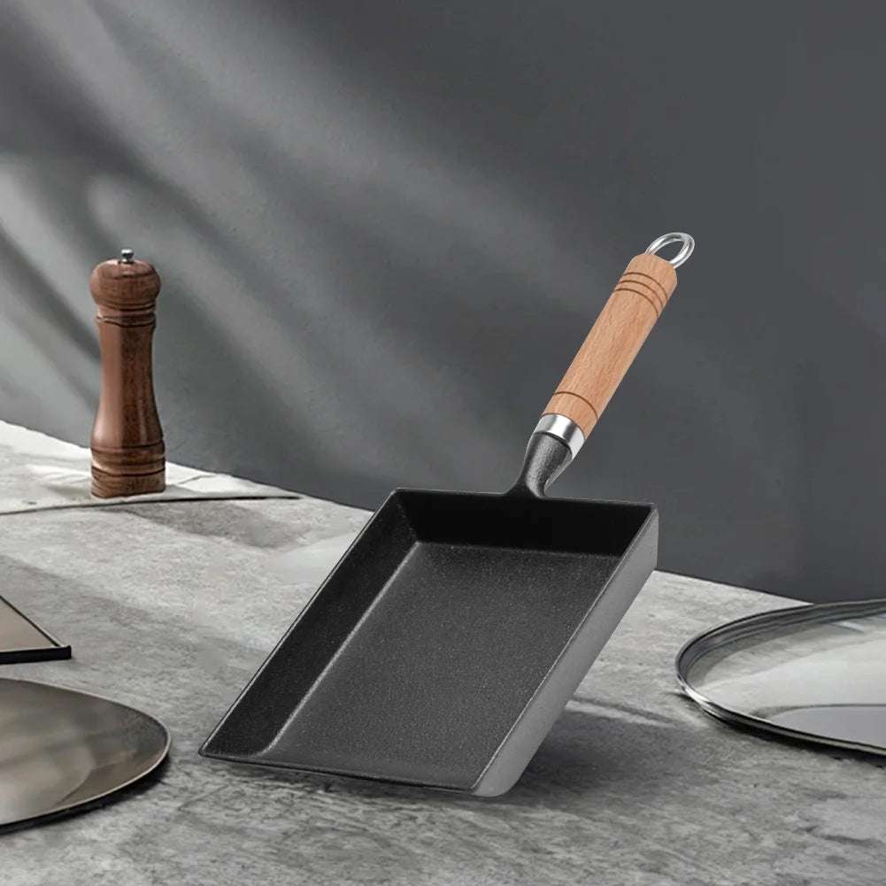 Cast Iron Non-Stick Tamagoyaki Egg Frying Pan Mini Omelette Pan