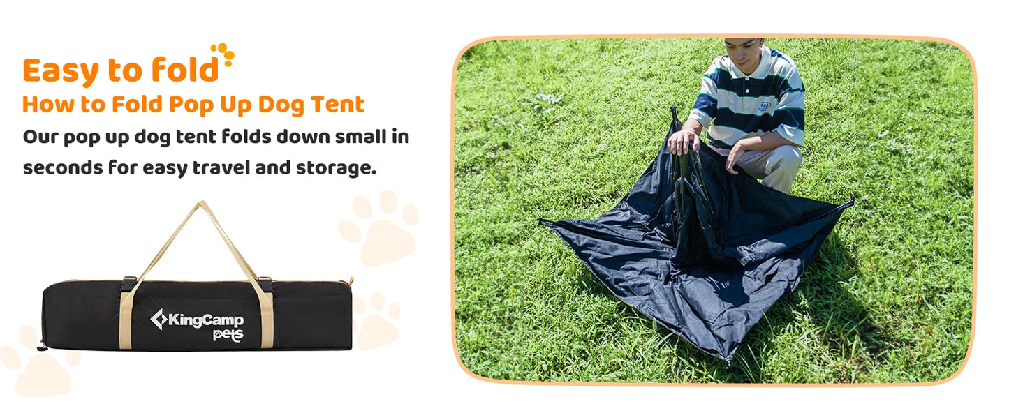 Ljustra Foldable Dog Tent Portable Playpen for Small Medium Puppies