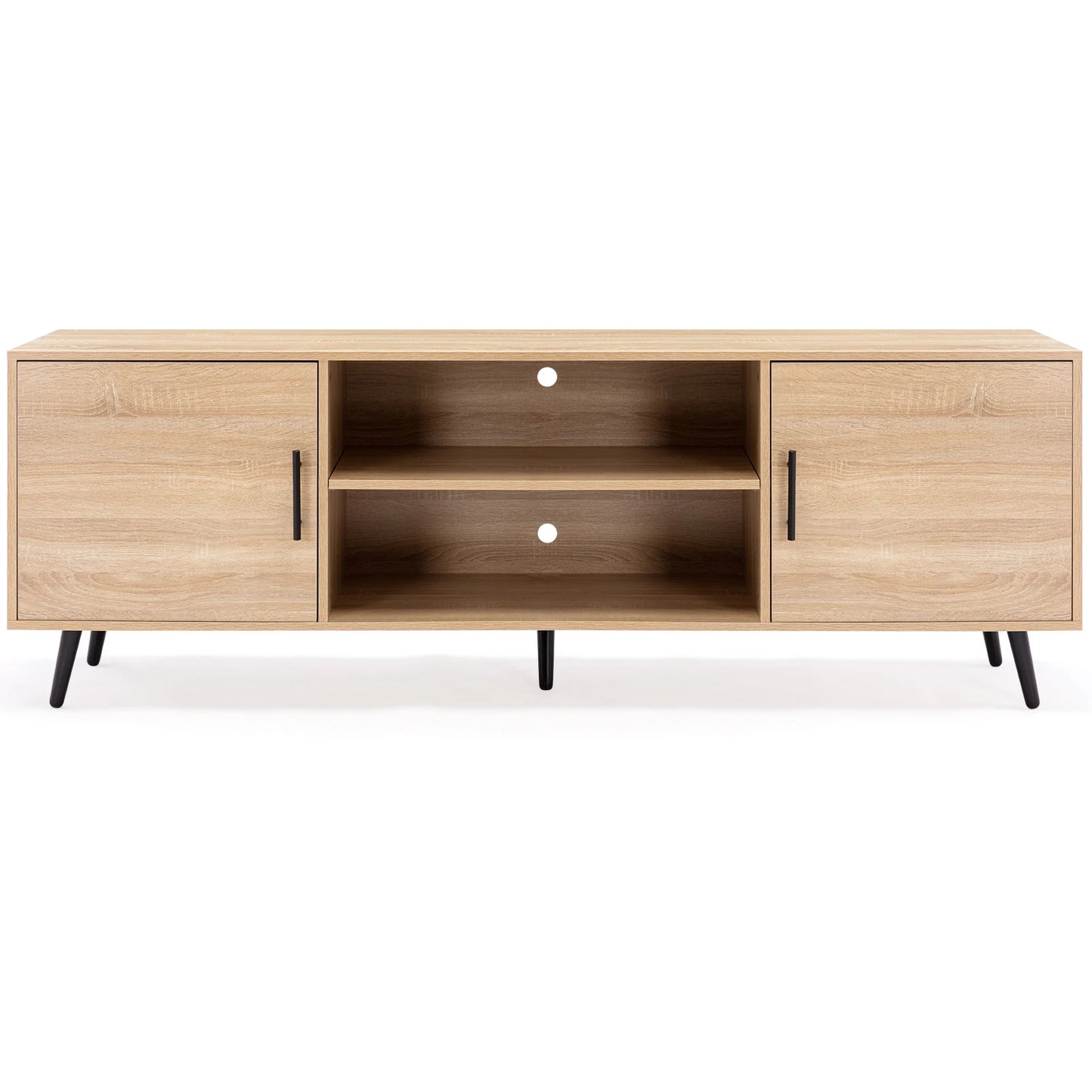 Modern TV Stand Wood Cabinet Entertainment Center Living Room Storage