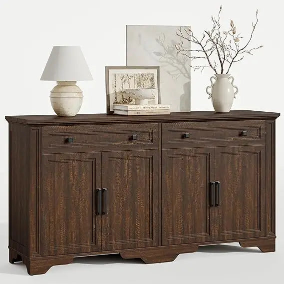 Ljustra 63 Inch Sideboard Buffet Cabinet Kitchen Storage Credenza
