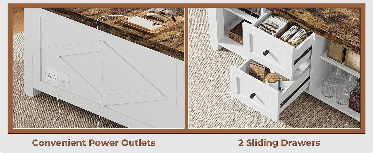 Lift Top Coffee Table Storage Modern Furniture Living Room Charging Station