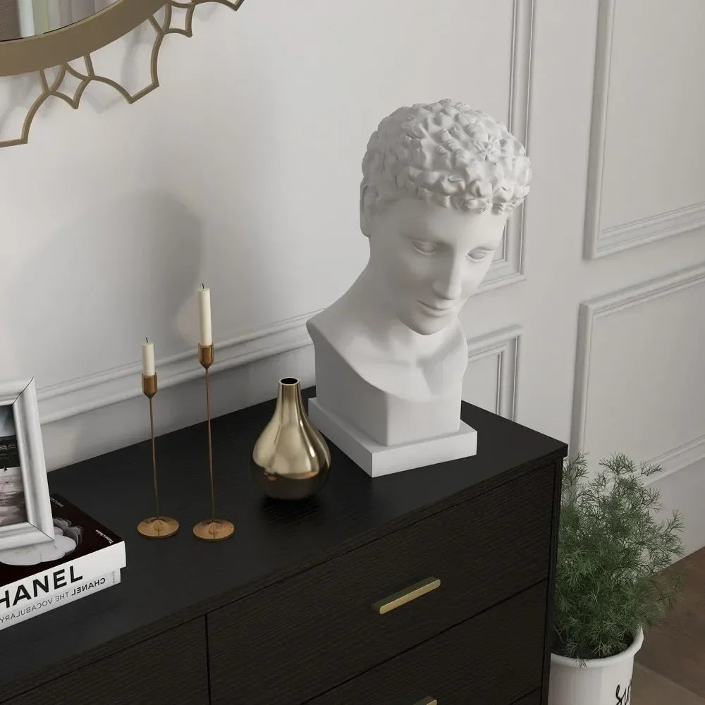 Modern 6 Drawer Wood Dresser Storage Organizer Chest for Bedroom