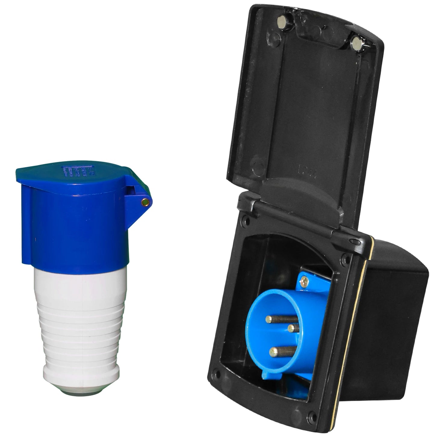 32 Amp RV Inlet Plug Outlet Box Kit Camper Shore Power Connector