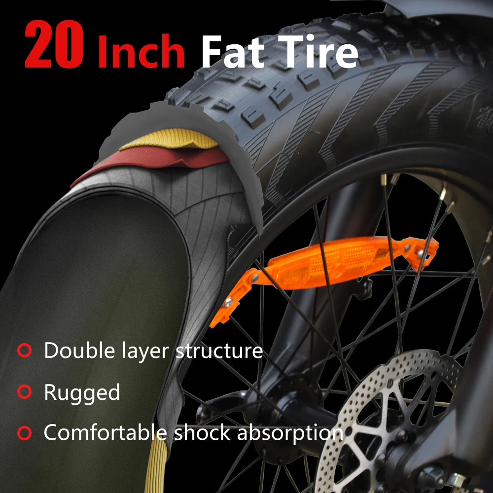 HX Q3 2000W Electric Bike 48V 20AH Off-Road Adult E-Bike 20 Inch