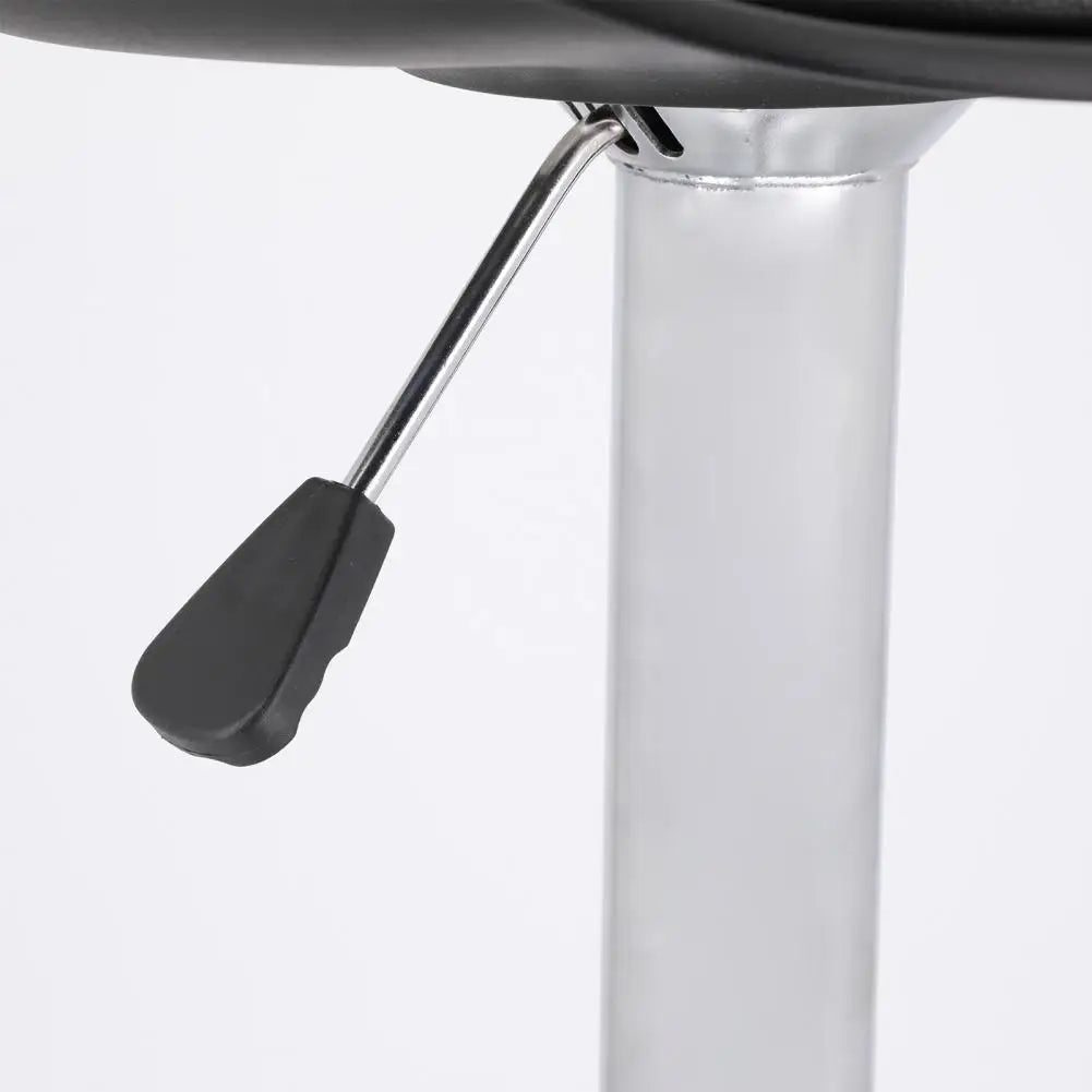 Modern Armless Kitchen Island Stool Set of 2 Adjustable Faux Leather