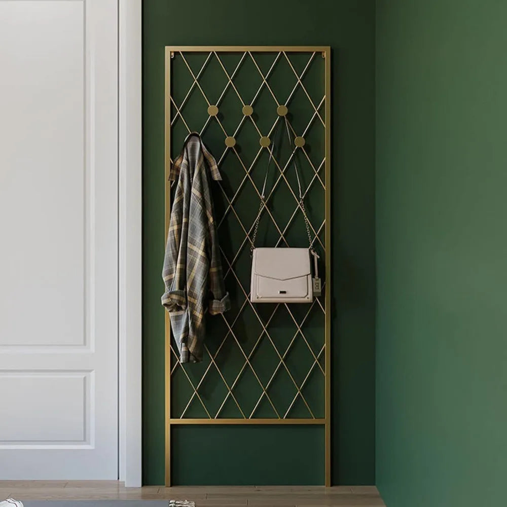 Simple Metal Coat Stand Corner Garment Rack Entryway Storage Organizer