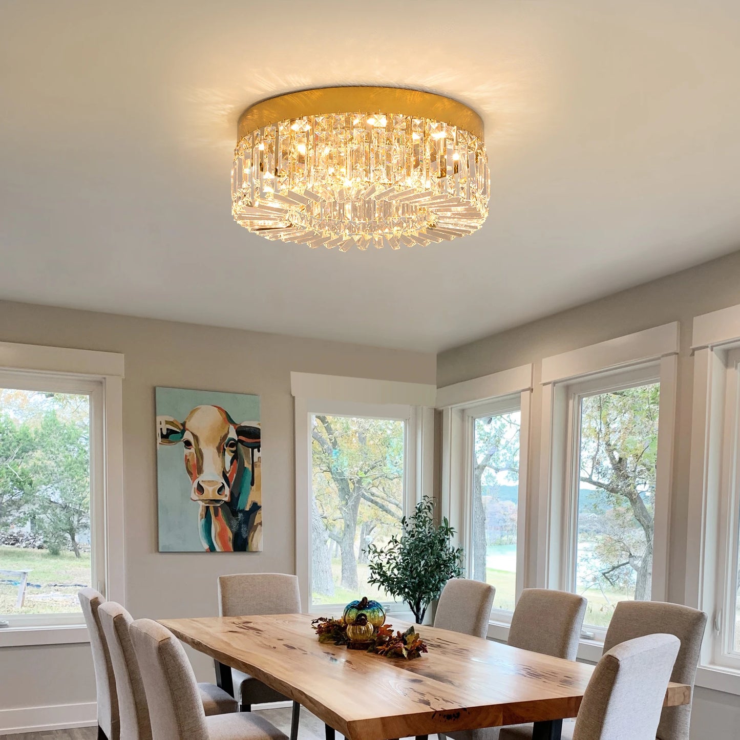 Luxury Crystal Ceiling Lamp Modern Chandelier Nordic Home Decor LED