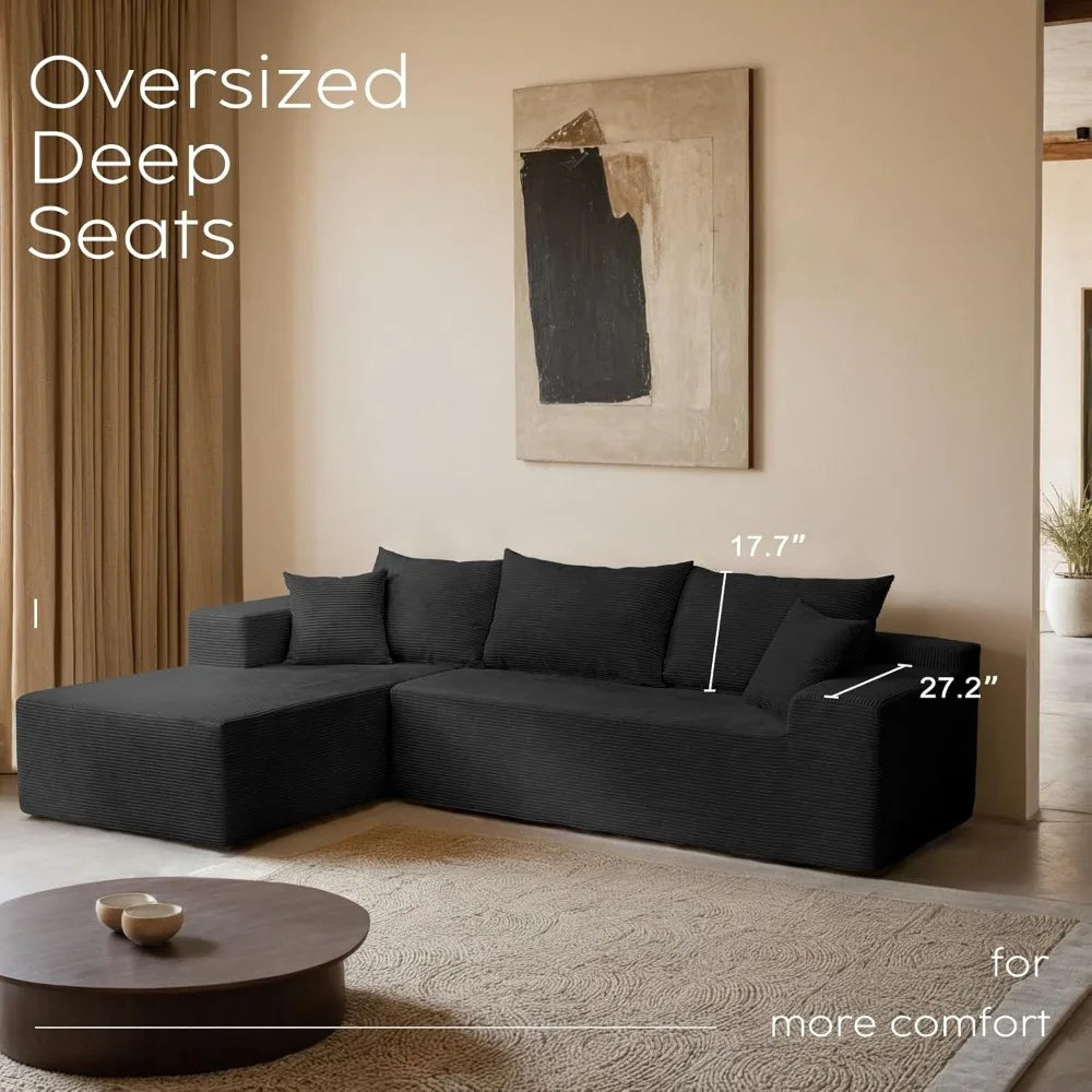 Ljustra Cloud Sectional Couch L-Shape Modern Modular Sofa