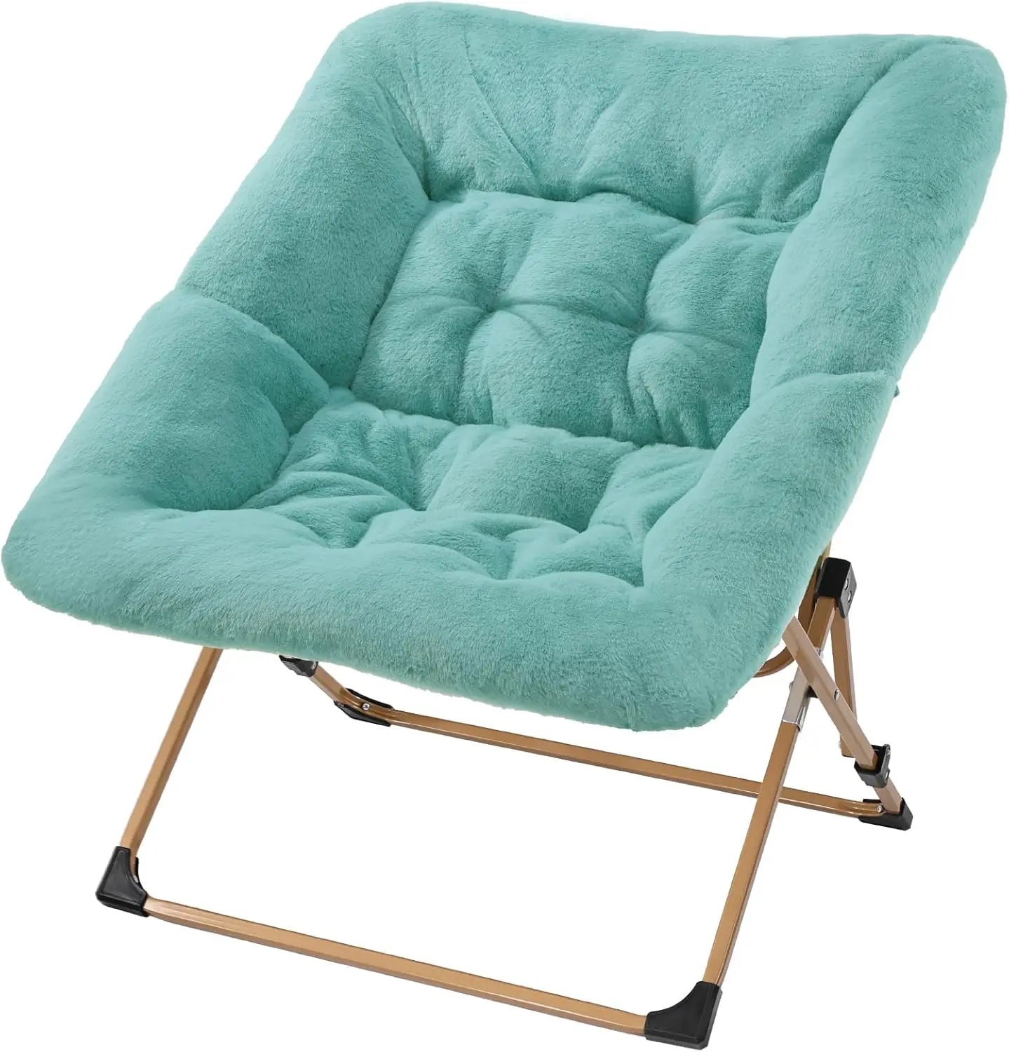 Comfy Faux Fur Folding Lounge Chair for Bedroom Living Room Dorms