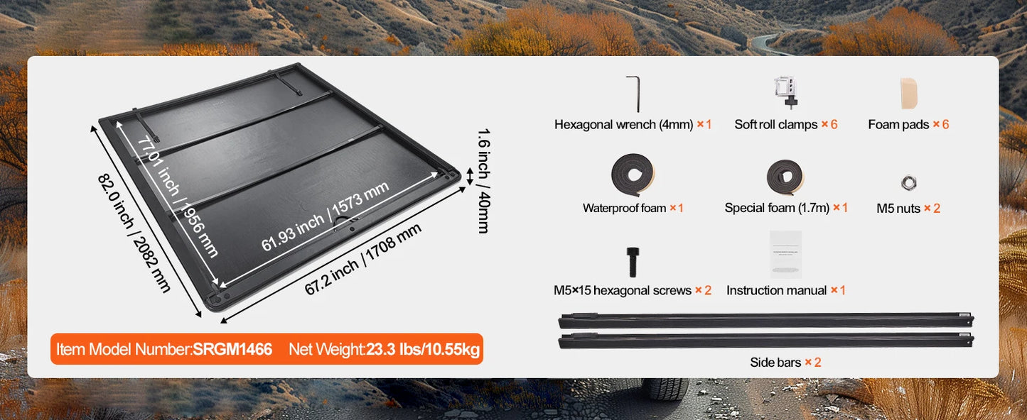 SucceBuy Roll Up Truck Bed Cover for 2009-2024 Ford F-150 5.5ft