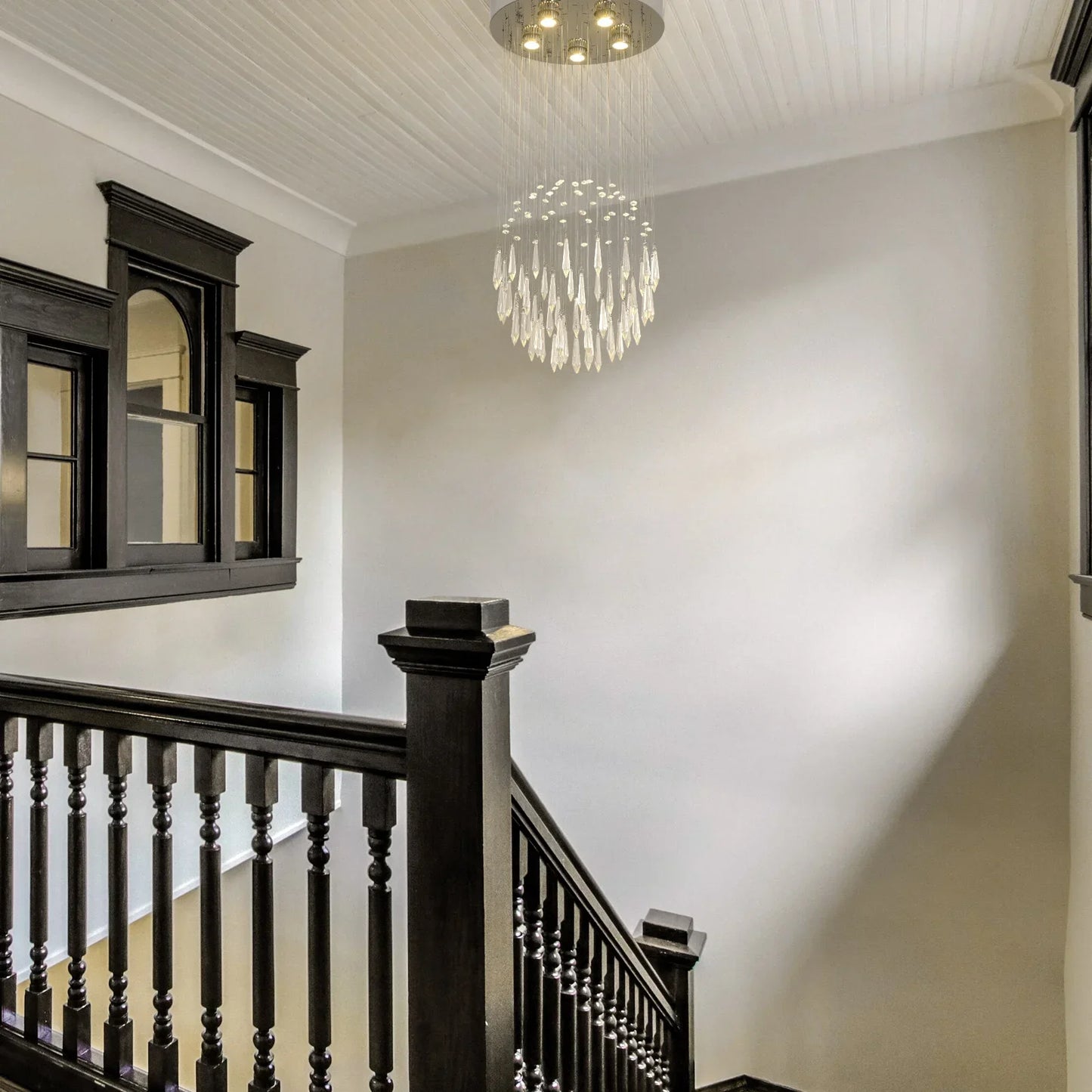 Raindrop LED Crystal Pendant Light Modern Chandelier Ceiling Lamp