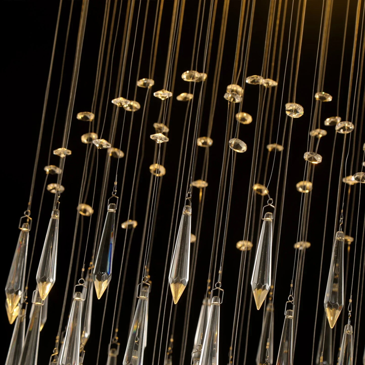 Raindrop LED Crystal Pendant Light Modern Chandelier Ceiling Lamp