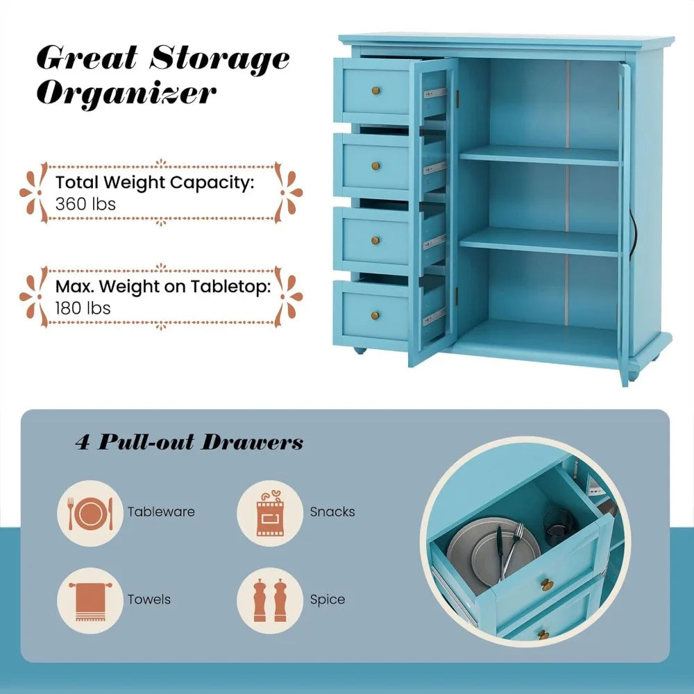 Sideboard Buffet Cabinet Kitchen Pantry Storage Console Table Modern