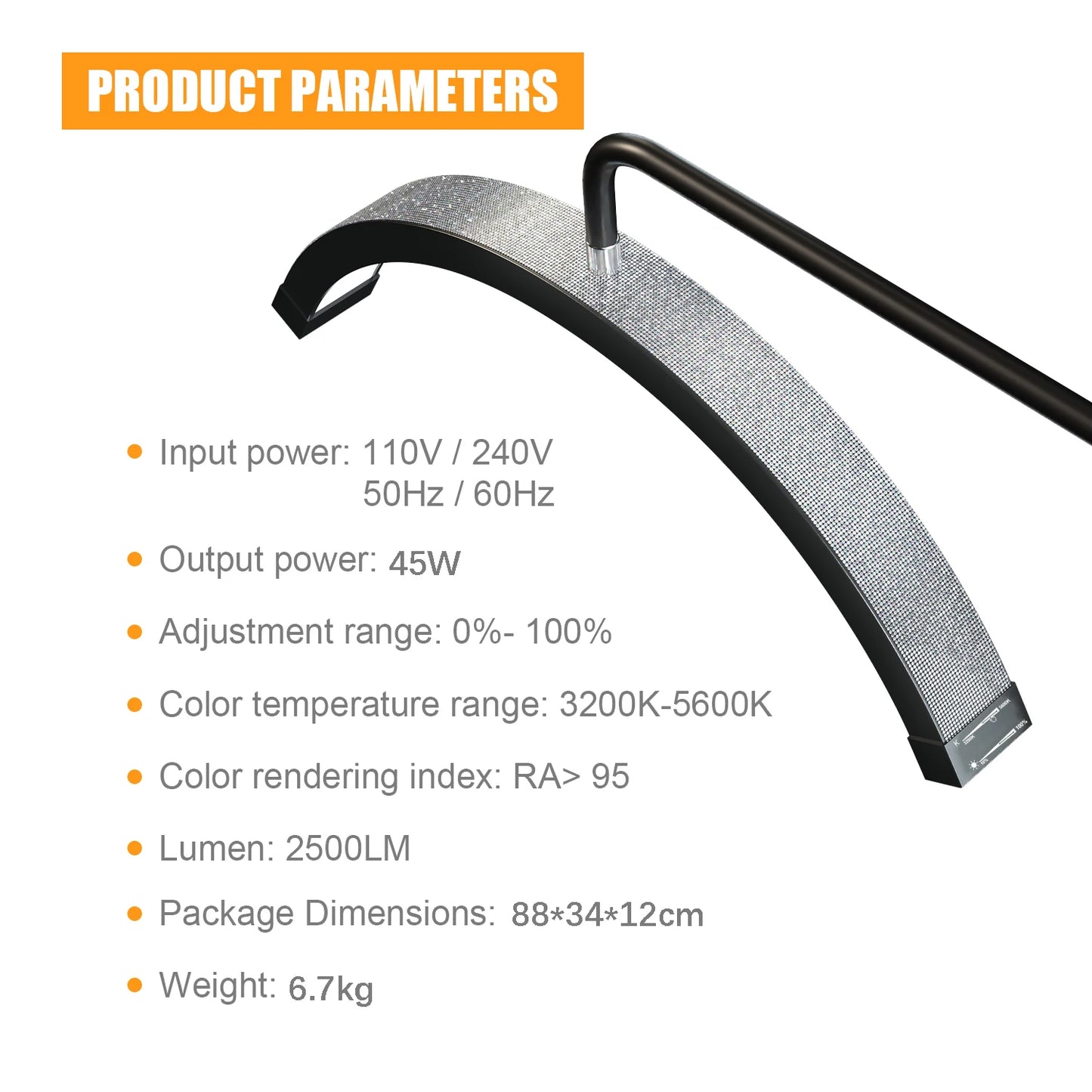 Fosoto Half-moon LED Video Light for Beauty Salon Tattoo Eyelash Work