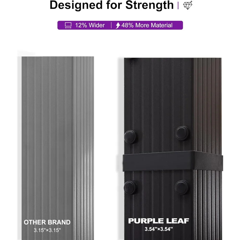 Outdoor Retractable Pergola 9.5' x 13' Aluminum Canopy Patio Shelter