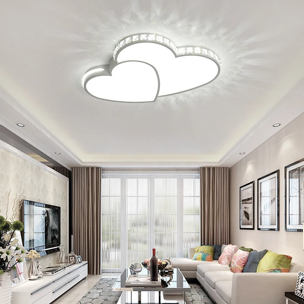 Modern Heart Shaped LED Ceiling Light for Kids Bedroom Living Room