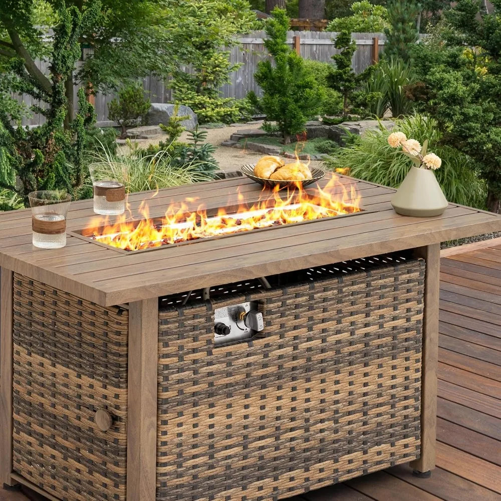 Nuu Garden 43” Propane Fire Pit Table 50000 BTU Outdoor Smokeless
