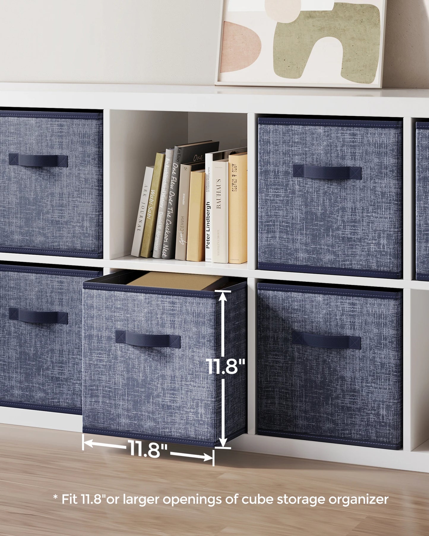 Ljustra Storage Cubes Set of 6 Foldable Non-Woven Fabric Bins Organizers