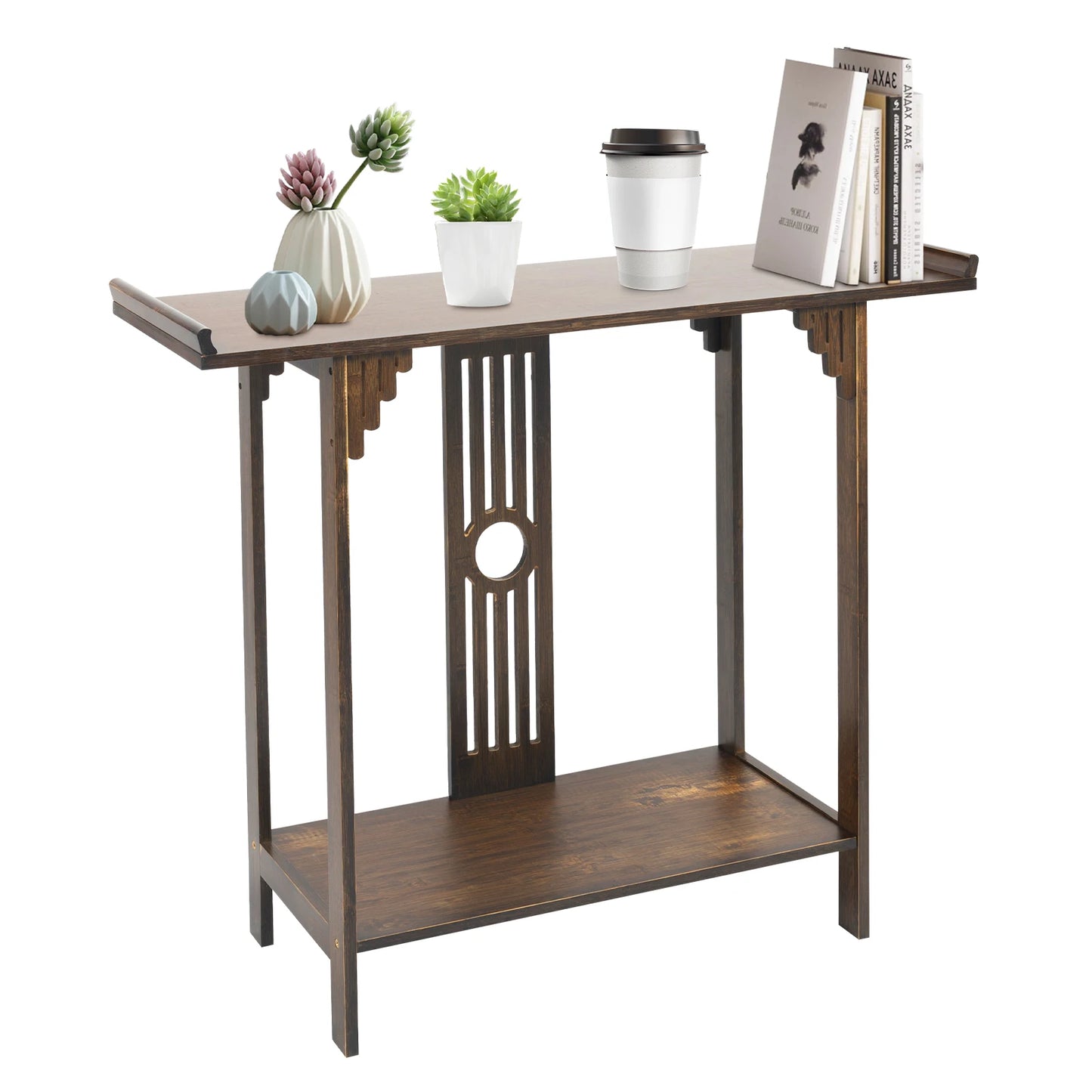 Ljustra 102cm Bamboo Entryway Table Modern Console for Home Decor