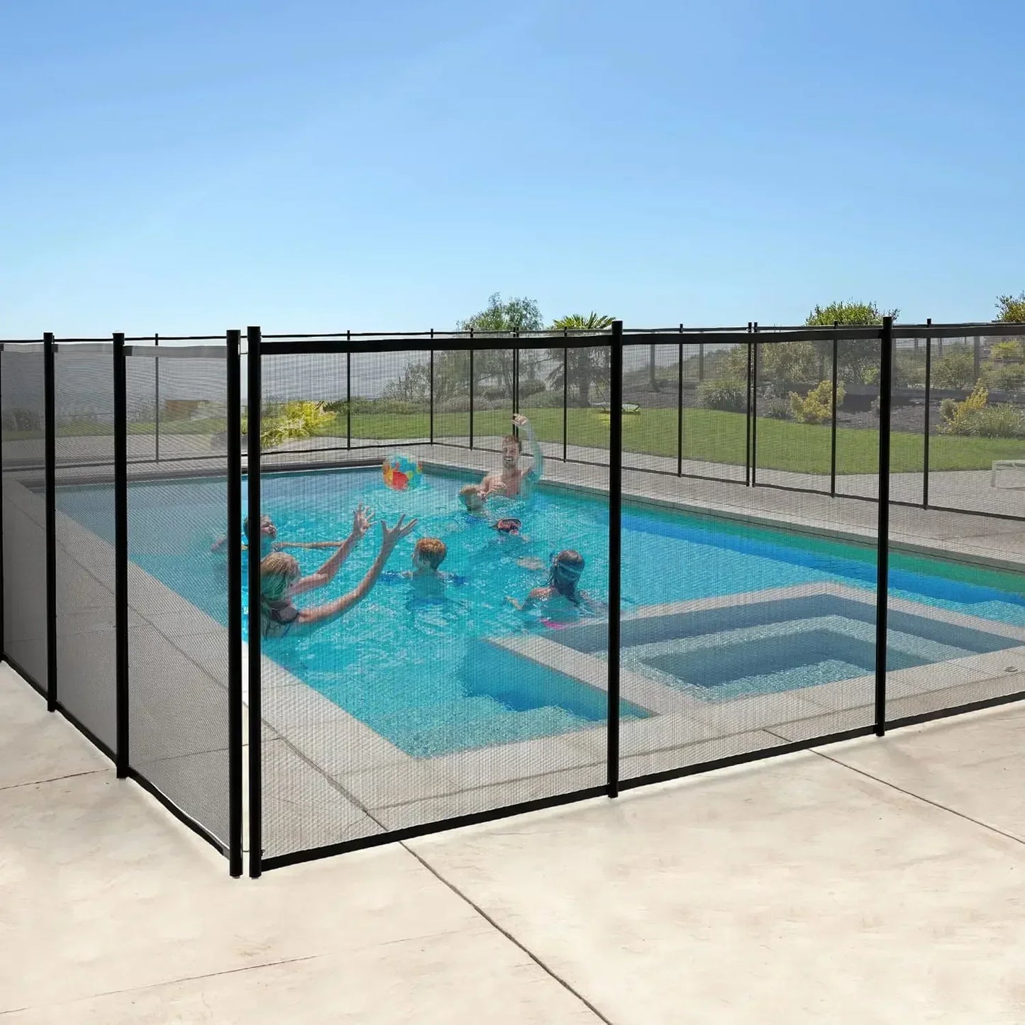 Pool Fence for Above Ground Pools 72Ft Mesh Safety Fence Outdoor