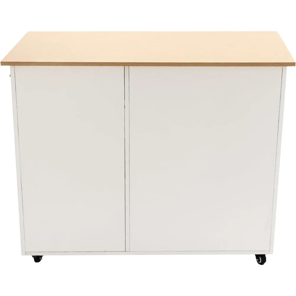 Rolling Kitchen Island Cart with Drawer Multi-functional Trolley Table