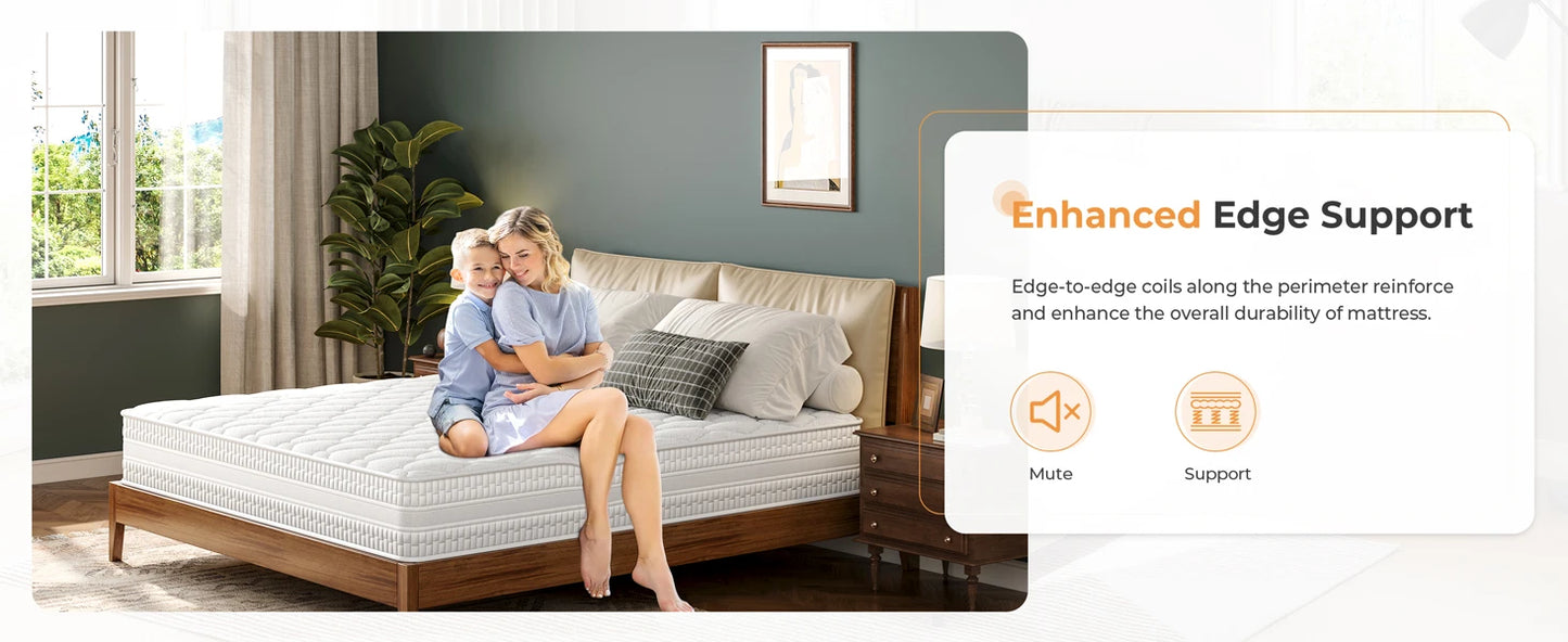 Ljustra Hybrid Queen Size Mattress Memory Foam Pocket Spring