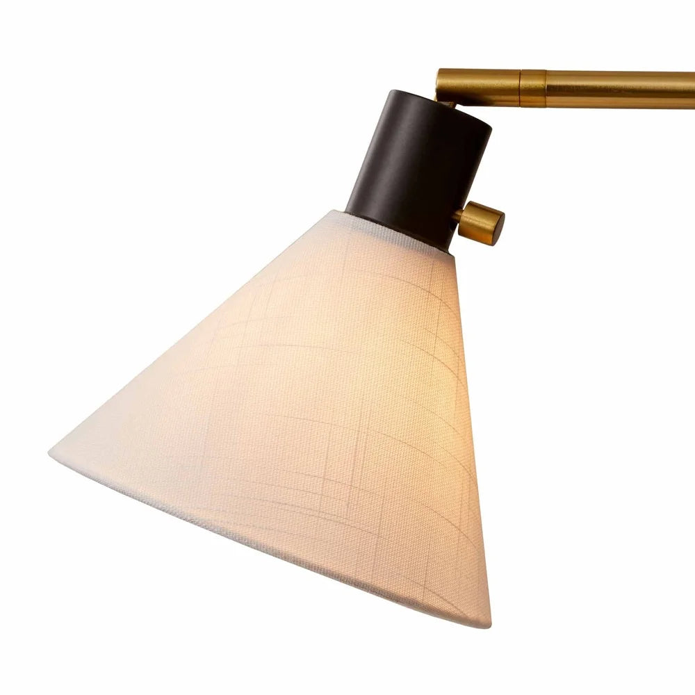 68 Inch Adjustable Metal Floor Lamp Dual Shades Indoor Lighting