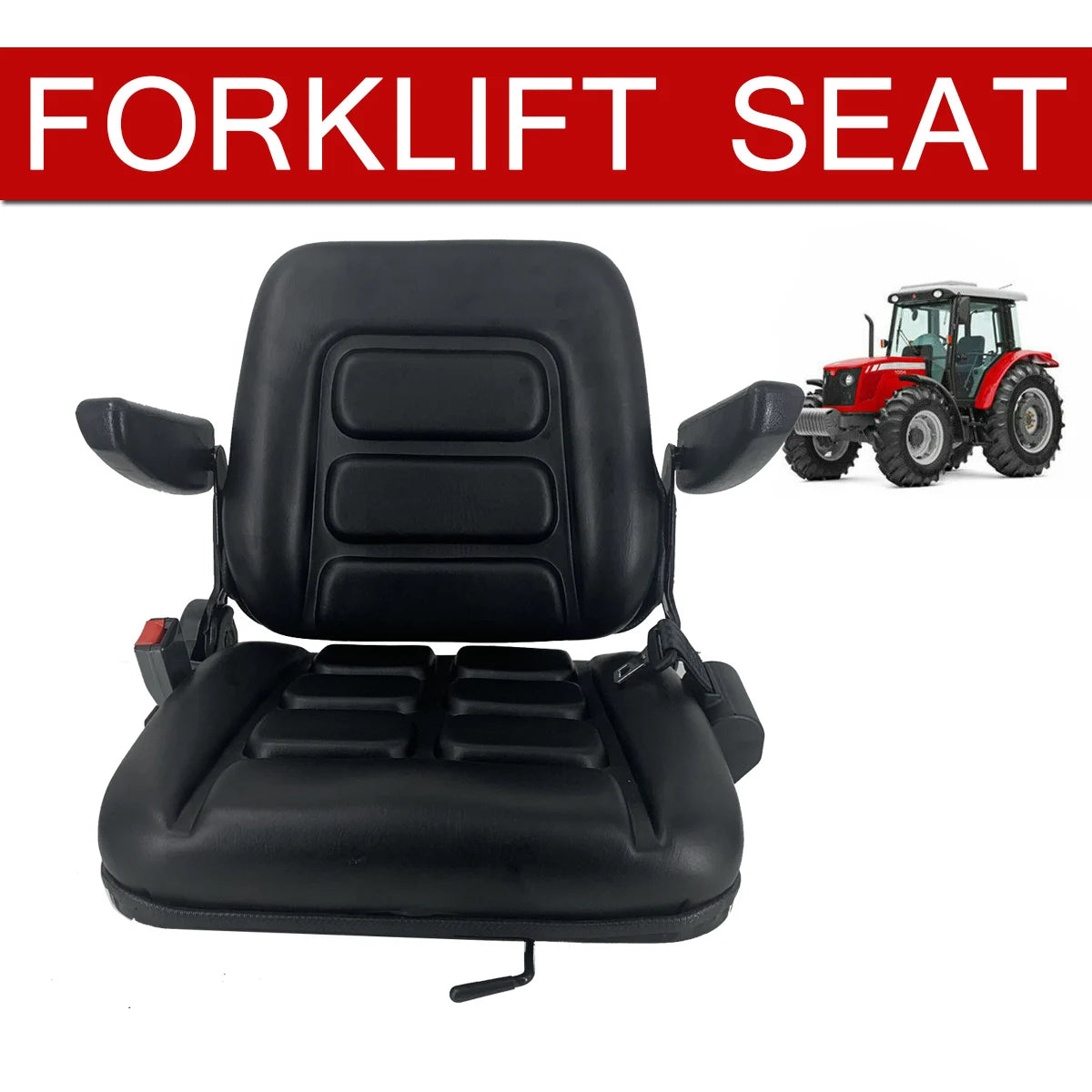 Folding Full Suspension Adjustable Forklift Seat for Heavy Equipment