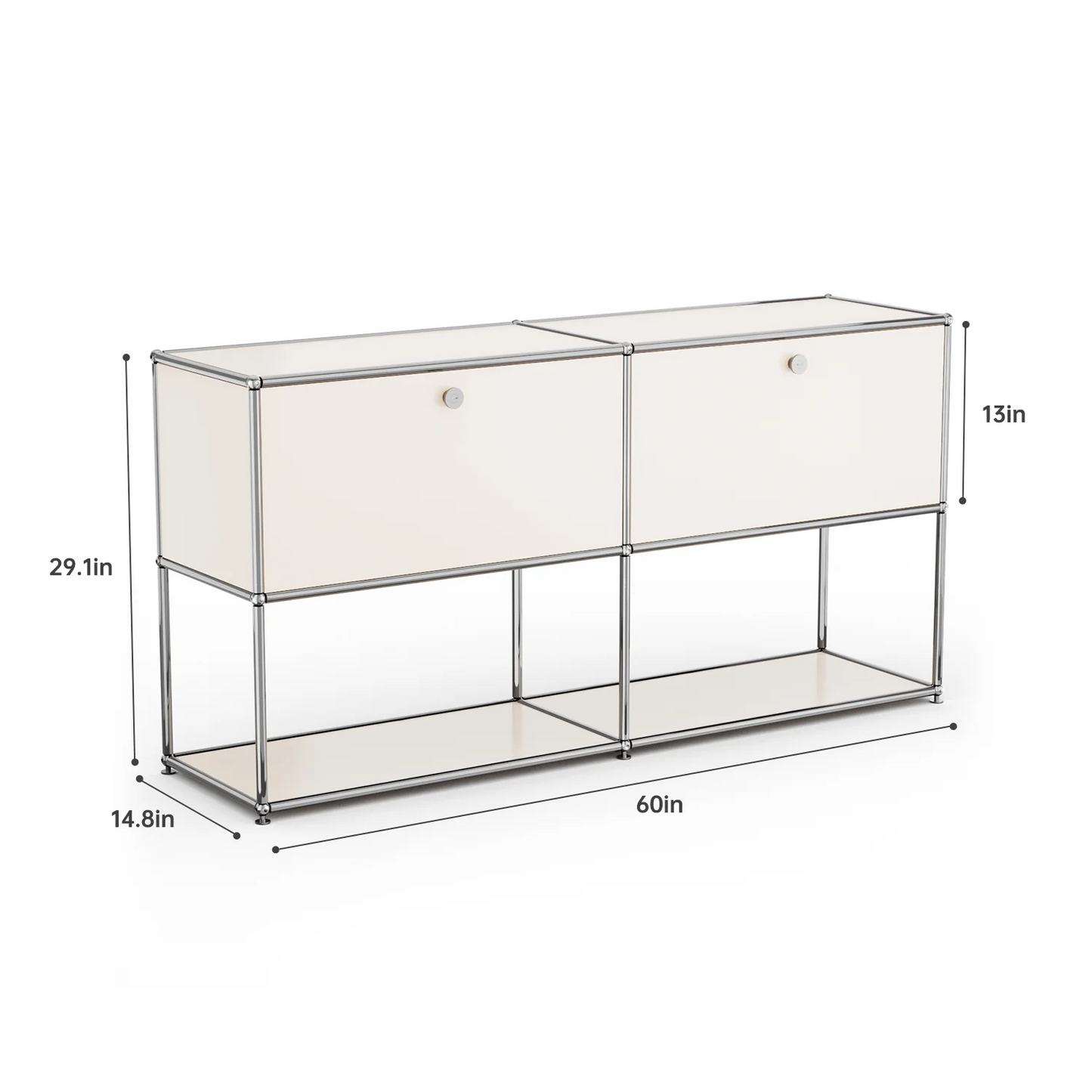 Modern TV Stand Storage Cabinet Metal Frame Living Room Office Furniture