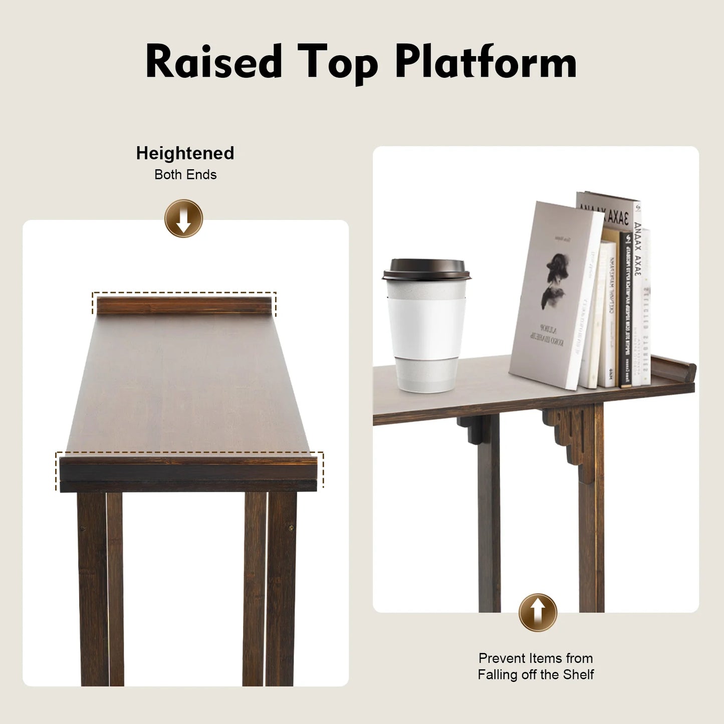 Ljustra 102cm Bamboo Entryway Table Modern Console for Home Decor